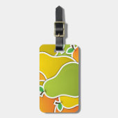 Étiquette À Bagage Poire mixte funky (Devant Vertical)