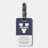 Étiquette À Bagage Pois des Cavaliers de Virginie (Dos Vertical)