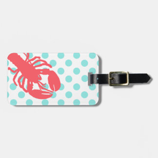 Étiquette À Bagage Pois et étiquette élégants de bagage de homard