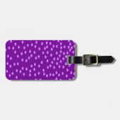 Étiquette À Bagage Pois violets (Devant horizontal)