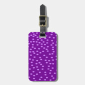 Étiquette À Bagage Pois violets (Devant Vertical)