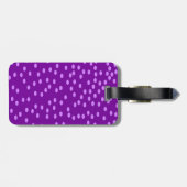 Étiquette À Bagage Pois violets (Dos horizontal)