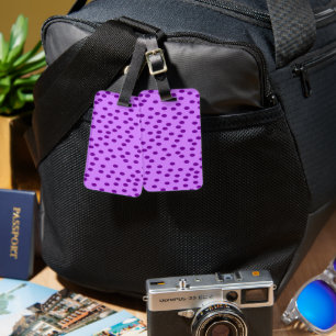 Étiquette À Bagage Pois violets de lavande