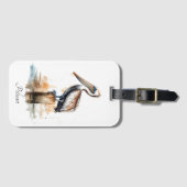 Étiquette À Bagage Poise du Pélican (Devant Horizontal)