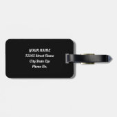 Étiquette À Bagage Poisson à raies marines tachetées en bleu profond (Dos horizontal)