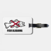 Étiquette À Bagage Poisson Alabama (Dos horizontal)