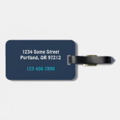 Étiquette À Bagage Poisson de Piranha bleu Gossiping (Dos horizontal)