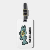 Étiquette À Bagage Poisson Delaware (Devant Vertical)