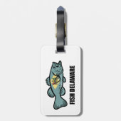 Étiquette À Bagage Poisson Delaware (Dos Vertical)