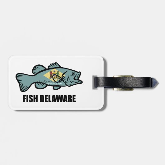 Étiquette À Bagage Poisson Delaware (Dos horizontal)