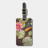 Étiquette À Bagage Poisson D'Or Koi Pond Water Lys (Devant Vertical)