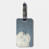 Étiquette À Bagage Poisson étoilé et océan (Dos Vertical)