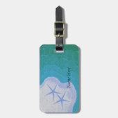 Étiquette À Bagage Poisson étoilé et océan (Devant Vertical)