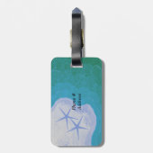 Étiquette À Bagage Poisson étoilé et océan (Dos Vertical)