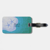 Étiquette À Bagage Poisson étoilé et océan (Dos horizontal)