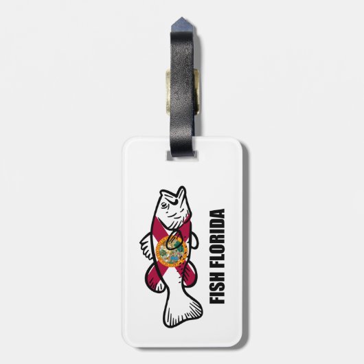 Étiquette À Bagage Poisson Floride (Dos Vertical)