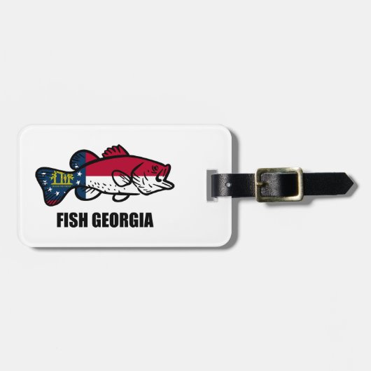 Étiquette À Bagage Poisson Géorgie (Devant horizontal)
