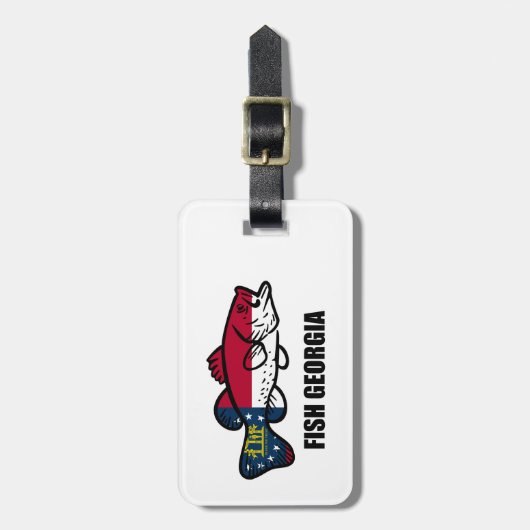 Étiquette À Bagage Poisson Géorgie (Devant Vertical)