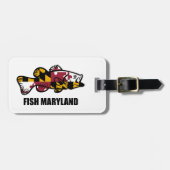 Étiquette À Bagage Poisson Maryland (Devant horizontal)
