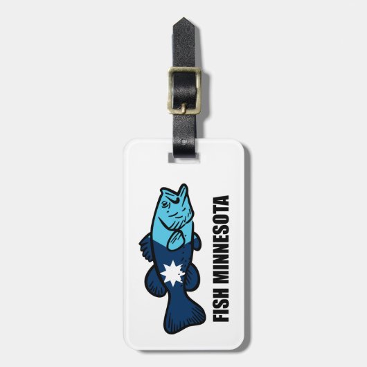 Étiquette À Bagage Poisson Minnesota (Devant Vertical)