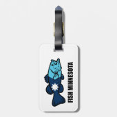 Étiquette À Bagage Poisson Minnesota (Dos Vertical)