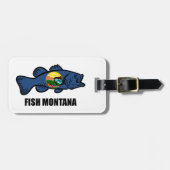 Étiquette À Bagage Poisson Montana Bass (Devant horizontal)