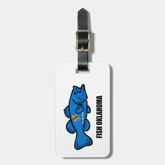 Étiquette À Bagage Poisson Oklahoma (Devant Vertical)