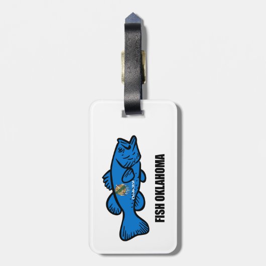 Étiquette À Bagage Poisson Oklahoma (Dos Vertical)