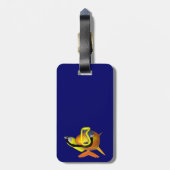 Étiquette À Bagage Poisson orange et noir (Dos Vertical)