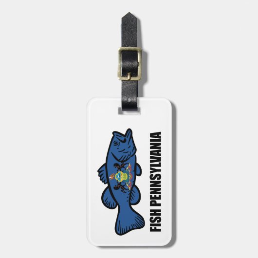 Étiquette À Bagage Poisson Pennsylvanie (Devant Vertical)