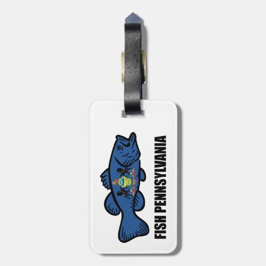 Étiquette À Bagage Poisson Pennsylvanie (Dos Vertical)