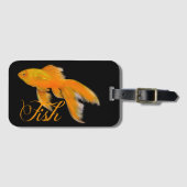 Étiquette À Bagage Poisson rouge (Devant Horizontal)
