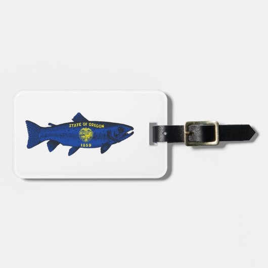 Étiquette À Bagage Poisson truite de l'Oregon (Devant horizontal)