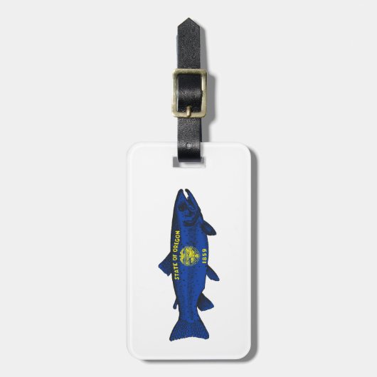 Étiquette À Bagage Poisson truite de l'Oregon (Devant Vertical)