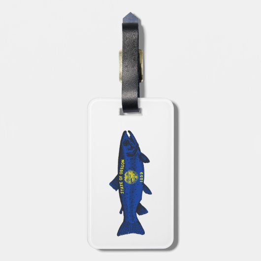 Étiquette À Bagage Poisson truite de l'Oregon (Dos Vertical)