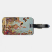 Étiquette À Bagage Poissons-anges en corail, poissons tropicaux Vinta (Dos horizontal)