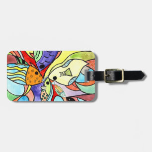 Étiquette À Bagage Poissons colorés