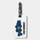 Étiquette À Bagage Poissons du Vermont (Dos Vertical)