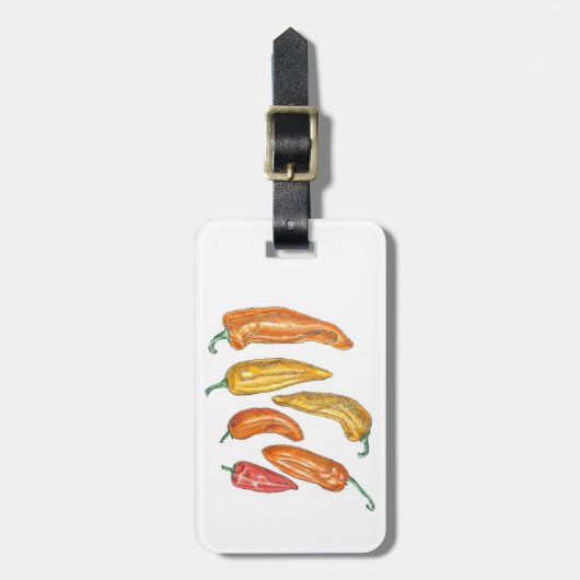 Étiquette À Bagage Poivrons (Devant Vertical)