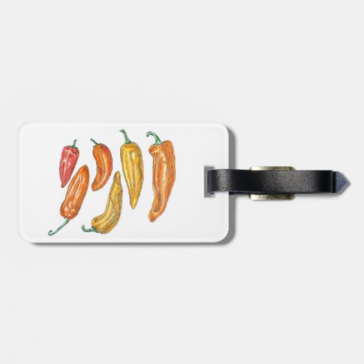Étiquette À Bagage Poivrons (Dos horizontal)