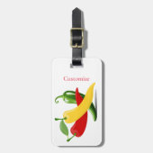 Étiquette À Bagage Poivrons verts rouges chili Thunder_Cove (Devant Vertical)