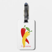 Étiquette À Bagage Poivrons verts rouges chili Thunder_Cove (Dos Vertical)