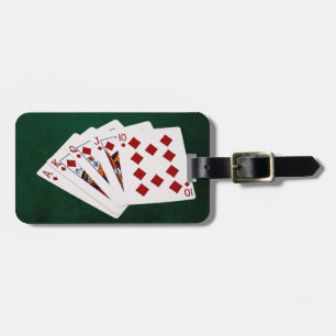 Étiquette À Bagage Poker Hands - Brosse Royale - Costume Diamants