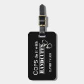 Étiquette À Bagage Police do it ! Funny (Devant Vertical)