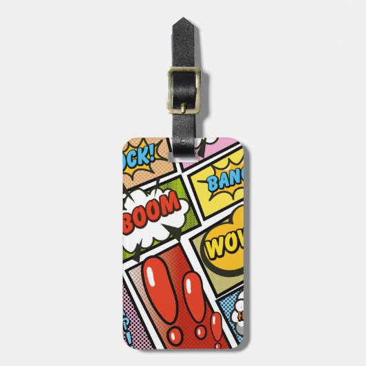 Étiquette À Bagage Polices de bande dessinée ! (Devant Vertical)