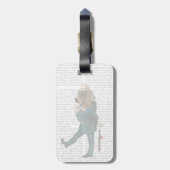 Étiquette À Bagage Policier de Basset Hound (Dos Vertical)