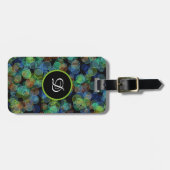 Étiquette À Bagage polka noire élégante moderne simple coloré (Devant horizontal)