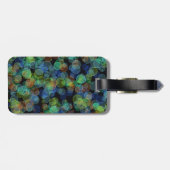 Étiquette À Bagage polka noire élégante moderne simple coloré (Dos horizontal)