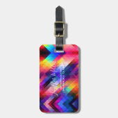 Étiquette À Bagage Polygon abstract couleur pattern (Devant Vertical)