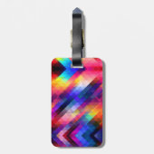Étiquette À Bagage Polygon abstract couleur pattern (Dos Vertical)